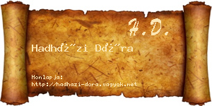Hadházi Dóra névjegykártya